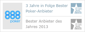Die zahlreichen Auswzeichnungen von 888 Poker